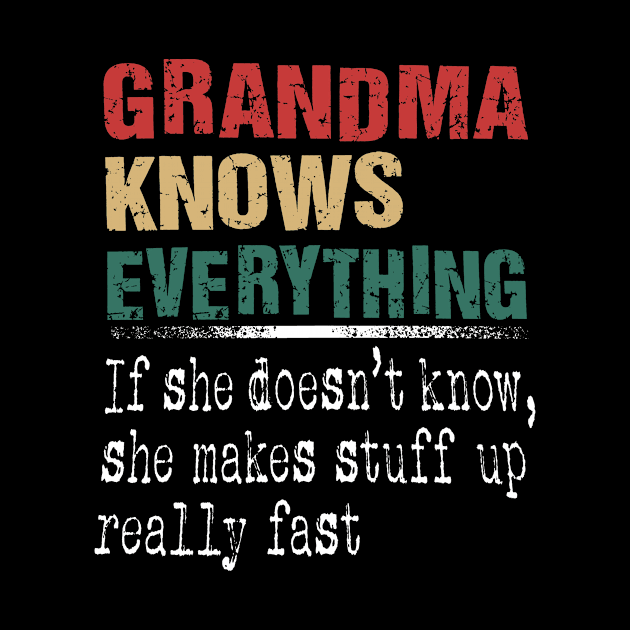 Grandma Knows Everything If She Doesn't Know Mother's Day by Foshaylavona.Artwork