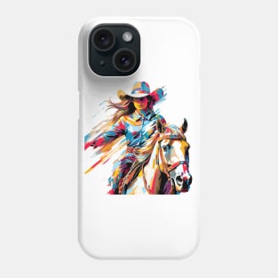 American Cowgirl Western Country Tradition Culture Abstract Phone Case