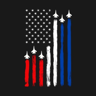 Air Force US Veterans 4th of July T shirt - Merica Flag T-Shirt T-Shirt