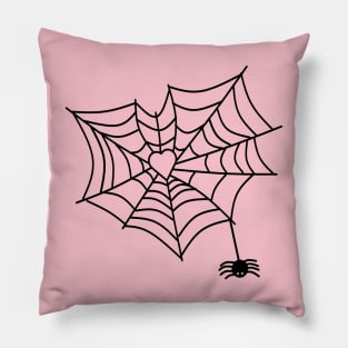 spiderweb heart Pillow