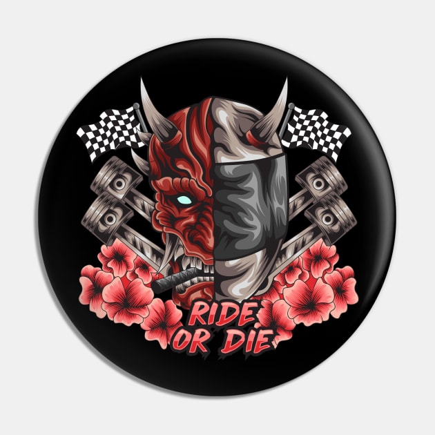 Skull Rider Pin by Marciano Graphic