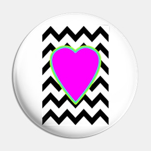 Chevron Heart Pin