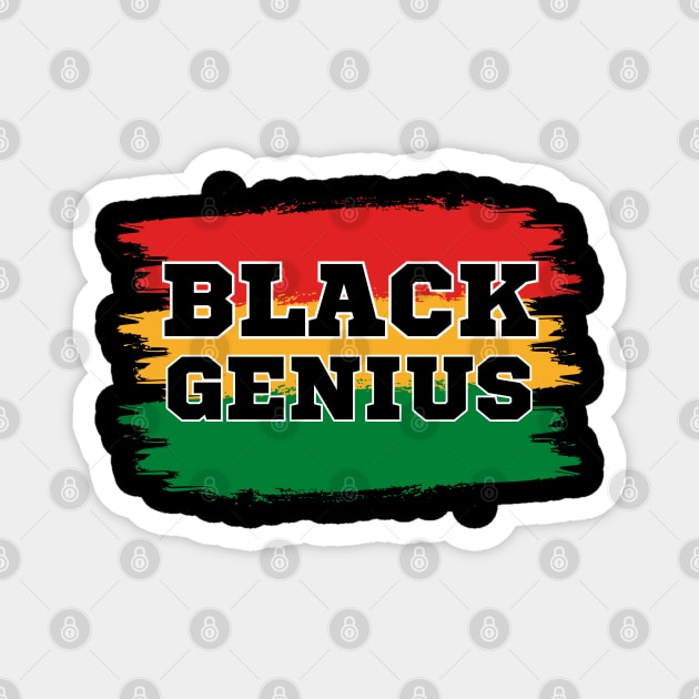 Black Genius Magnet by UrbanLifeApparel