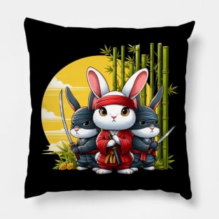 Bunny Ninja Samurai Pillow