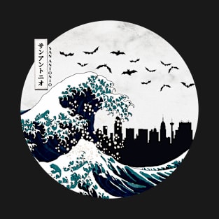 San Antonio Kanagawa Wave Dark T-Shirt