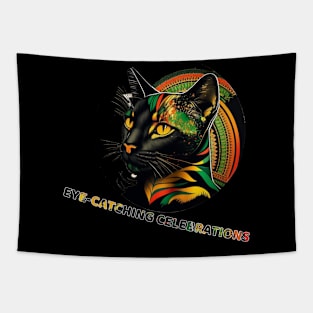 Proud Legacy: The Black History African Cat Tapestry