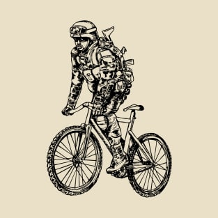 SEEMBO Soldier Cycling Bicycle Bicycling Biker Biking Bike T-Shirt