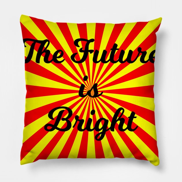 The Future Is So Bright Pillow by Boo Face Designs