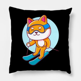 Cute Shiba Inu Ski Pillow