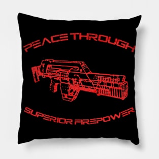 With The Famous Laser Gun Alien Saga Pillow