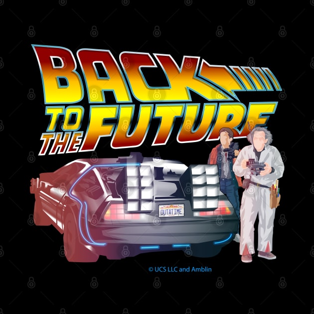 back to the future, doc brown, marty mcfly, delorean by HEJK81