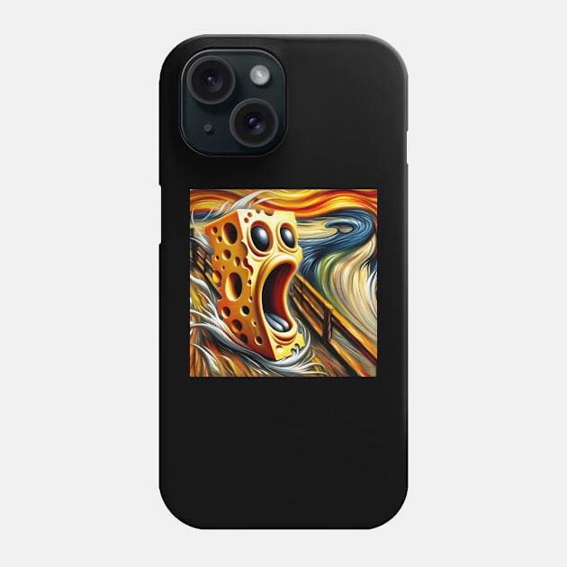 Cheesy Scream: Unique National Cheese Lover Day Phone Case by Edd Paint Something