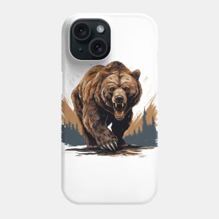 angry bear Phone Case