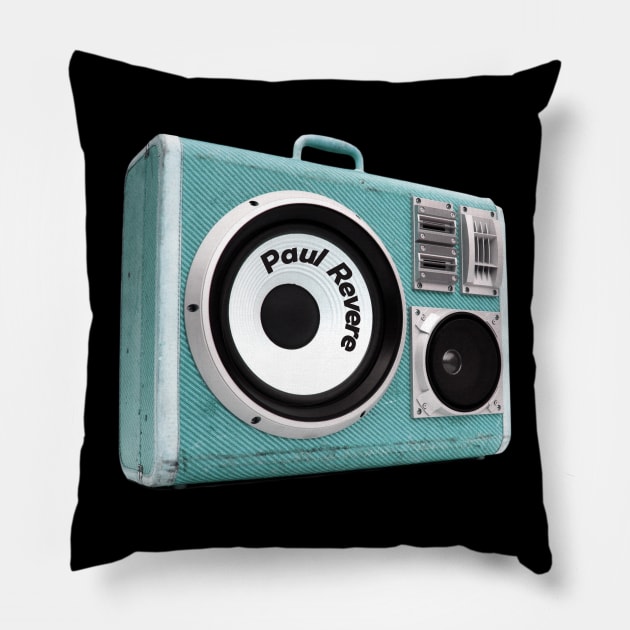 a radio 60s with sticker Paul Revere Pillow by theStickMan_Official