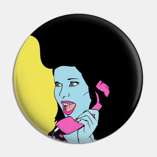 Retro Telephone call Pin by mailboxdisco