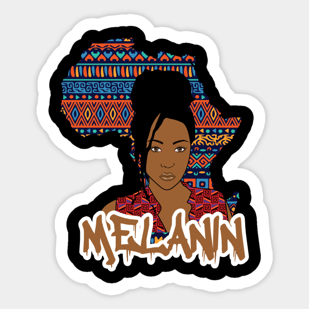 Melanin Poppin Black Girl Magic Women Girls' Sticker