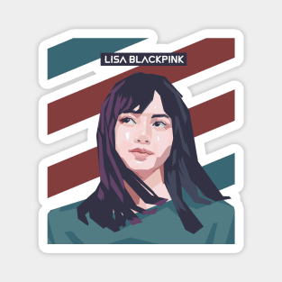 Lisa Blackpink In Vector Art Style Magnet