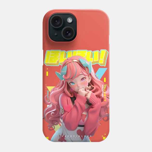 Cutie pie is super shy  - Cr8zy in love Collection | Anime Manga 3D Design | PROUD OTAKU Phone Case by PROUD OTAKU