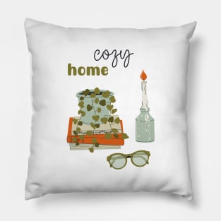 Cozy home objects, interior decorations. Pillow