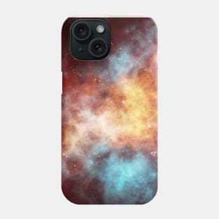 Blue Yellow Celestial Space Nebulas & Stars Aesthetic Style Phone Case