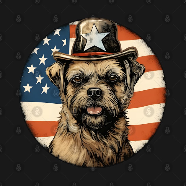 Patriotic Border Terrier by NatashaCuteShop