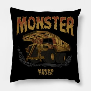 Monster Mining Truck Pillow