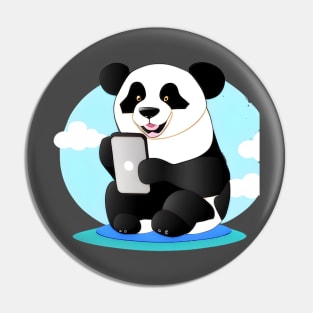 Tech-Savvy Panda Pin