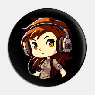 Girl Video Game Character - Gamer Girl Pin