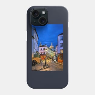 Night falling in Montmartre - Paris Phone Case