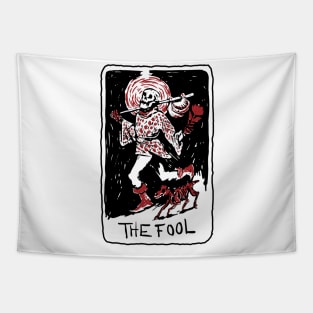 The Fool Skeleton Tarot Card Tapestry