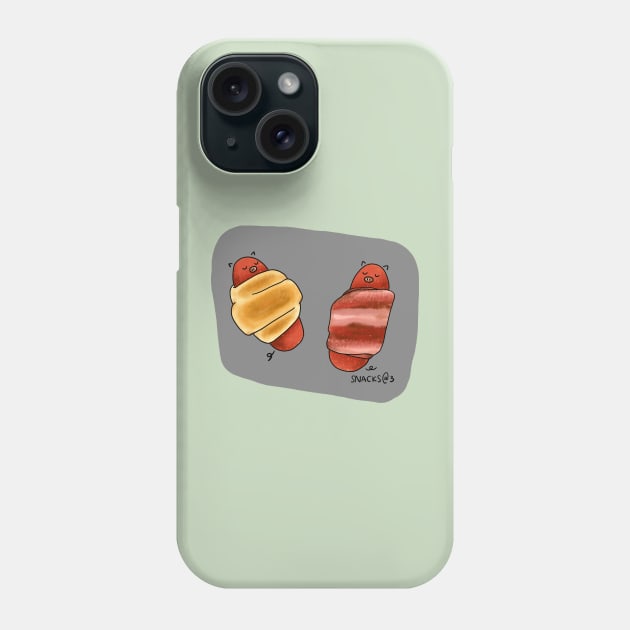 Pigs in Blankets Phone Case by Snacks At 3