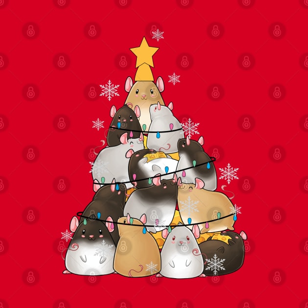 Cute Kawaii Rat Christmas Tree by BasicBeach