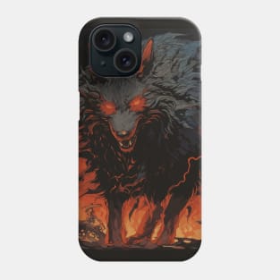 Black Wolf Demon Phone Case
