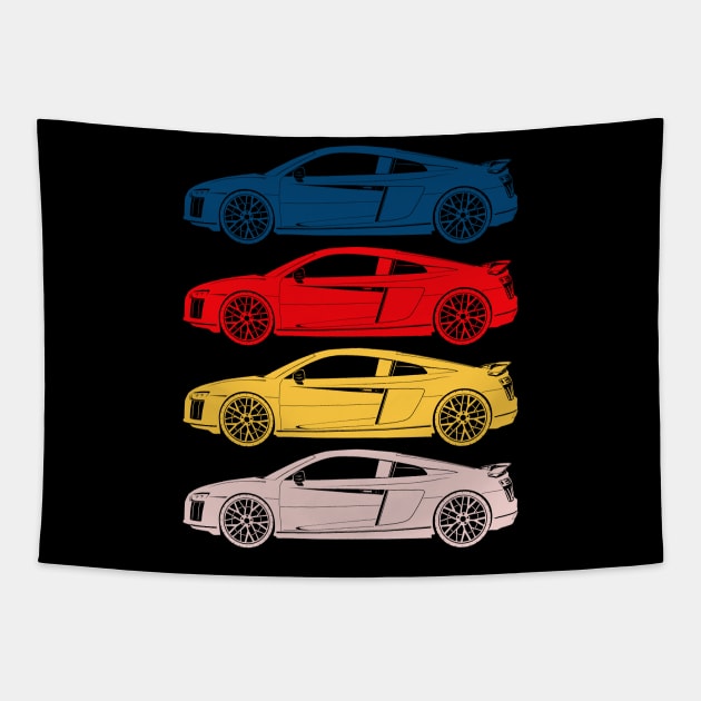 Audi r8 all colors Tapestry by Magnit-pro 