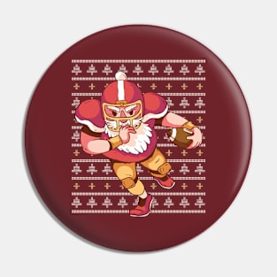 Santa Football Pin