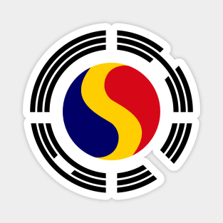 Korean Romanian Multinational Patriot Flag Series Magnet