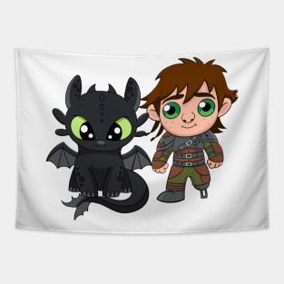 Toothless and Hiccup, Httyd, fanart How to train your dragon, Night fury Tapestry