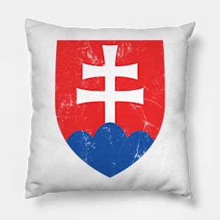 Slovakia // Vintage Faded Style Flag Design Pillow