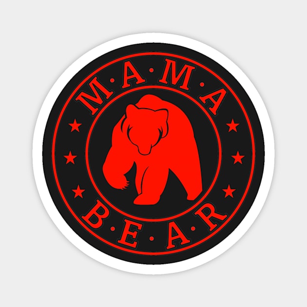 Mama Bear Red Magnet by Penciligram