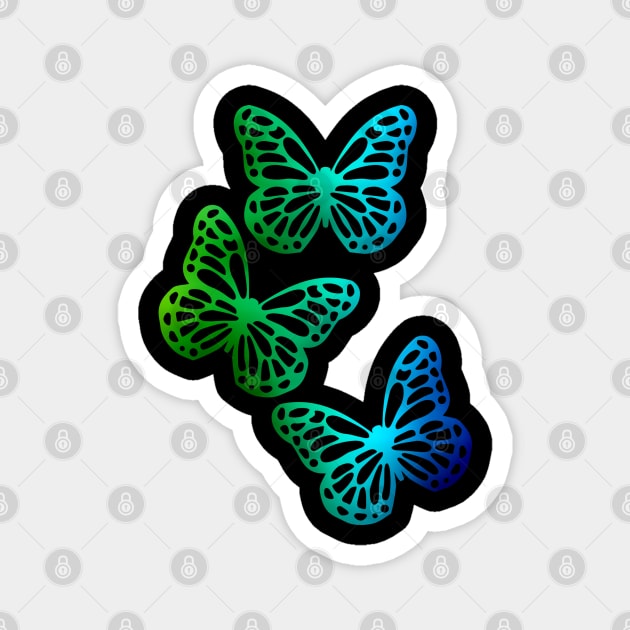 Colorful Butterfly Magnet by Family shirts