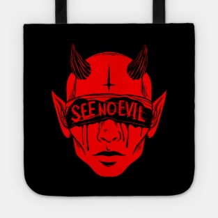 Devils head. See no evil Tote