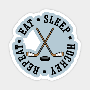 Eat Sleep Hockey Repeat Ice Hockey Field Hockey Cute Funny Magnet