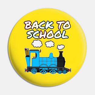 Back To School Steam Train (Blue) Pin