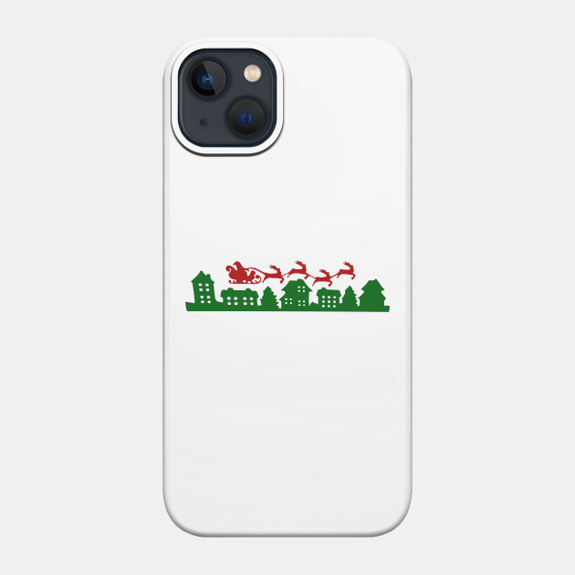 Santa In Sleigh Pyrex Print - Pyrex - Phone Case