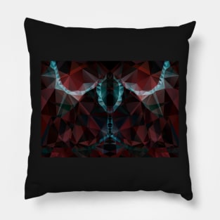 Abstract red triangle geometrical background Pillow