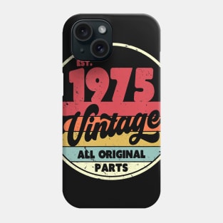 1975 Vintage Shirt, Birthday Gift Tee. Retro Style T-Shirt Phone Case