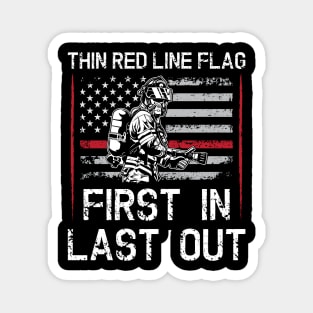 thin red line firefighter Magnet