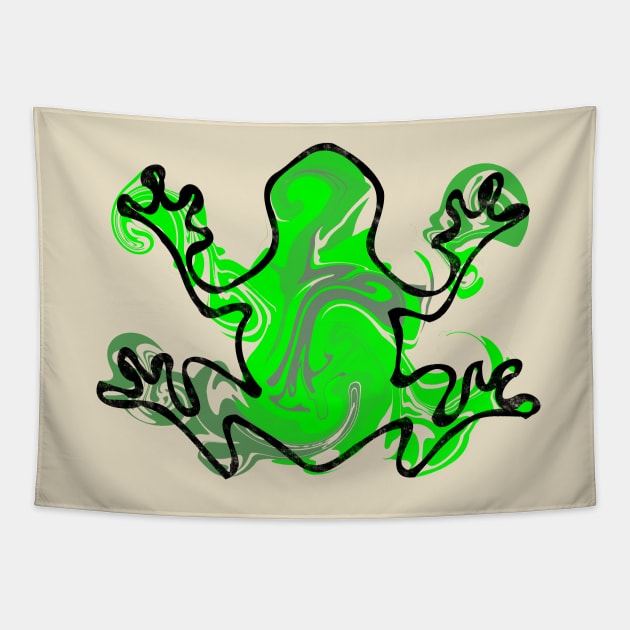 Green Frog Tapestry by Shrenk