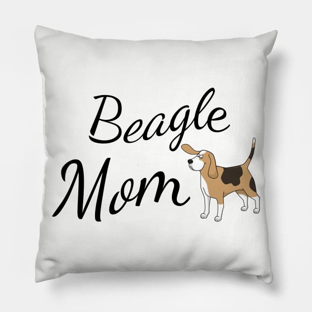 Beagle Dog Mom Pillow by tribbledesign