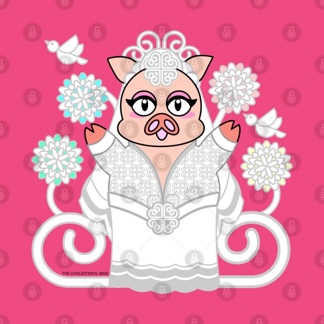 PIGGY WHITE WEDDING: BRIDE by cholesterolmind